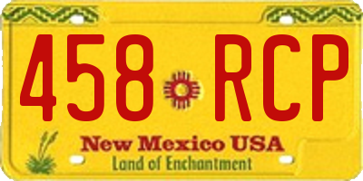 NM license plate 458RCP