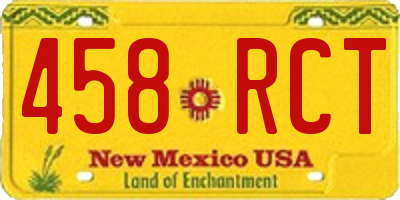 NM license plate 458RCT