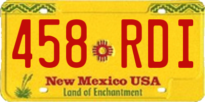 NM license plate 458RDI