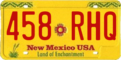 NM license plate 458RHQ