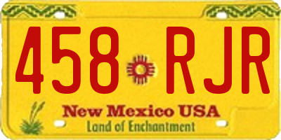 NM license plate 458RJR