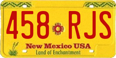 NM license plate 458RJS