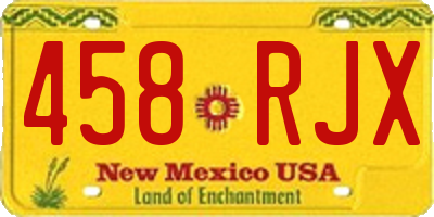 NM license plate 458RJX