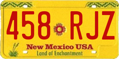 NM license plate 458RJZ