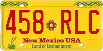 NM license plate 458RLC