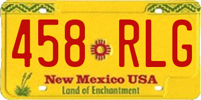 NM license plate 458RLG