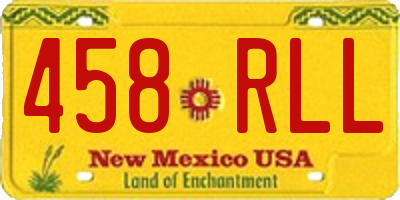 NM license plate 458RLL