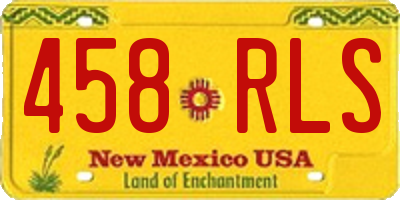 NM license plate 458RLS
