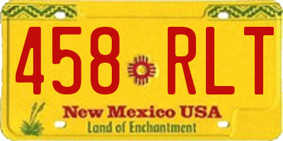 NM license plate 458RLT