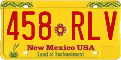 NM license plate 458RLV