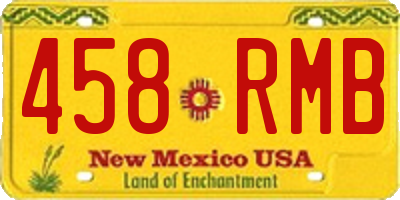 NM license plate 458RMB