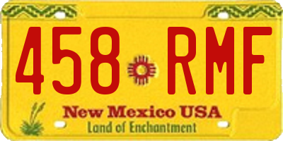 NM license plate 458RMF
