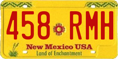 NM license plate 458RMH