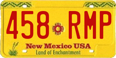 NM license plate 458RMP