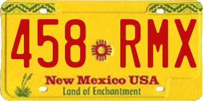NM license plate 458RMX