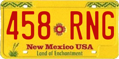 NM license plate 458RNG