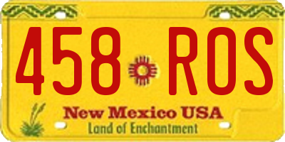 NM license plate 458ROS