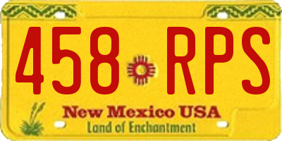 NM license plate 458RPS