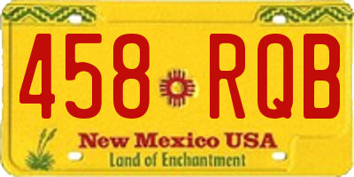NM license plate 458RQB