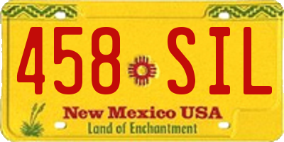 NM license plate 458SIL