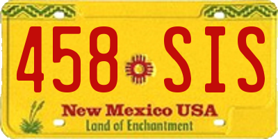 NM license plate 458SIS