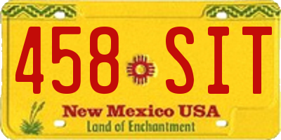 NM license plate 458SIT