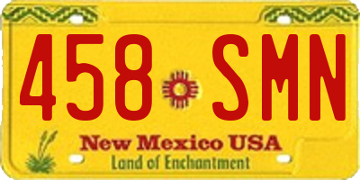 NM license plate 458SMN