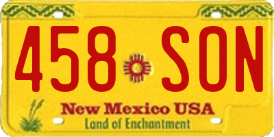 NM license plate 458SON