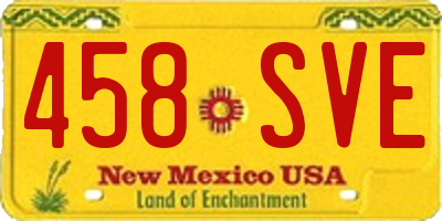 NM license plate 458SVE