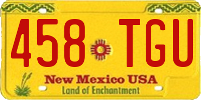NM license plate 458TGU