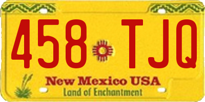 NM license plate 458TJQ