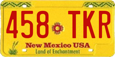 NM license plate 458TKR