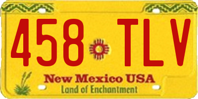 NM license plate 458TLV