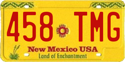 NM license plate 458TMG