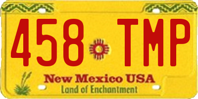 NM license plate 458TMP