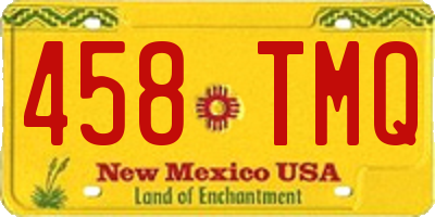 NM license plate 458TMQ