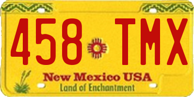 NM license plate 458TMX