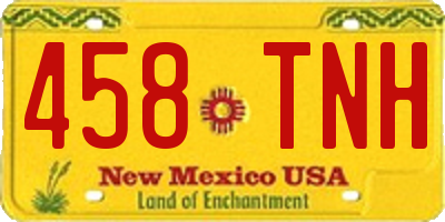 NM license plate 458TNH