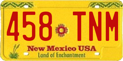 NM license plate 458TNM