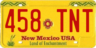 NM license plate 458TNT