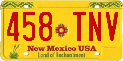 NM license plate 458TNV