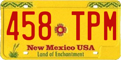 NM license plate 458TPM