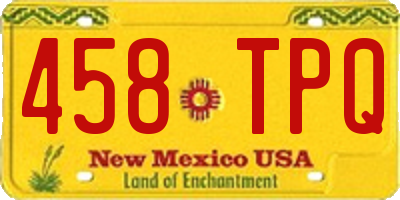 NM license plate 458TPQ