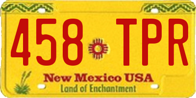 NM license plate 458TPR
