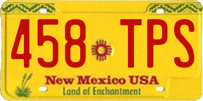 NM license plate 458TPS