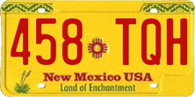 NM license plate 458TQH