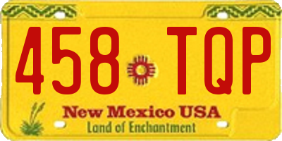 NM license plate 458TQP