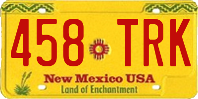 NM license plate 458TRK