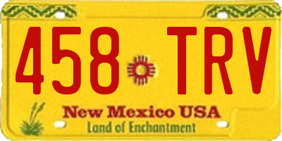 NM license plate 458TRV