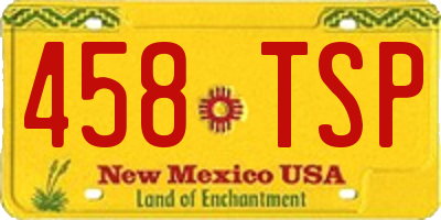 NM license plate 458TSP